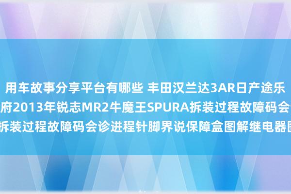 用车故事分享平台有哪些 丰田汉兰达3AR日产途乐Y60维修手册电路图贵府2013年锐志MR2牛魔王SPURA拆装过程故障码会诊进程针脚界说保障盒图解继电器图解线束走